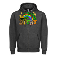 Charcoal Heather feeling lucky Zipper Hoodie - FaDigitalArtStudio