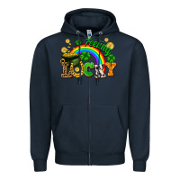 Navy feeling lucky Zipper Hoodie - FaDigitalArtStudio
