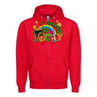 Red feeling lucky Zipper Hoodie - FaDigitalArtStudio