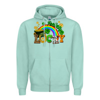 Seafoam feeling lucky Zipper Hoodie - FaDigitalArtStudio