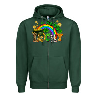 Sports Green feeling lucky Zipper Hoodie - FaDigitalArtStudio