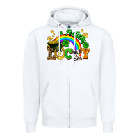 White feeling lucky Zipper Hoodie - FaDigitalArtStudio