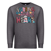 Charcoal Heather nursing is a work of heart Premium Sweatshirt - BundleAndBundleShop
