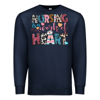 Navy nursing is a work of heart Premium Sweatshirt - BundleAndBundleShop