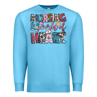 Ocean Blue nursing is a work of heart Premium Sweatshirt - BundleAndBundleShop
