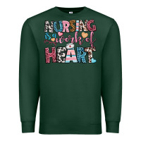 Sports Green nursing is a work of heart Premium Sweatshirt - BundleAndBundleShop