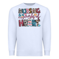 White nursing is a work of heart Premium Sweatshirt - BundleAndBundleShop