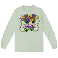 Matcha mardi gras mask and beads Long Sleeve Tee - RanaPortraitStore