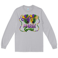Moon Dust mardi gras mask and beads Long Sleeve Tee - RanaPortraitStore