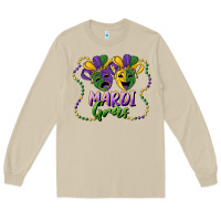 Mushroom mardi gras mask and beads Long Sleeve Tee - RanaPortraitStore