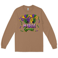 Toasted Coconut mardi gras mask and beads Long Sleeve Tee - RanaPortraitStore
