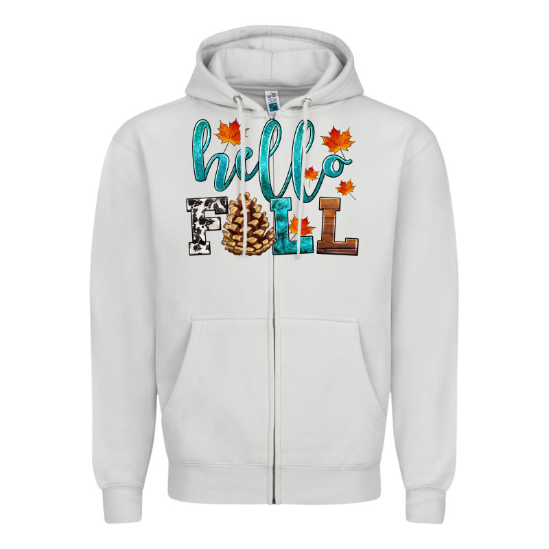 Hello Fall Zipper Hoodie by HRA Design Shop | Teevron