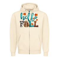 Sandshell hello fall Zipper Hoodie - HRA Design Shop
