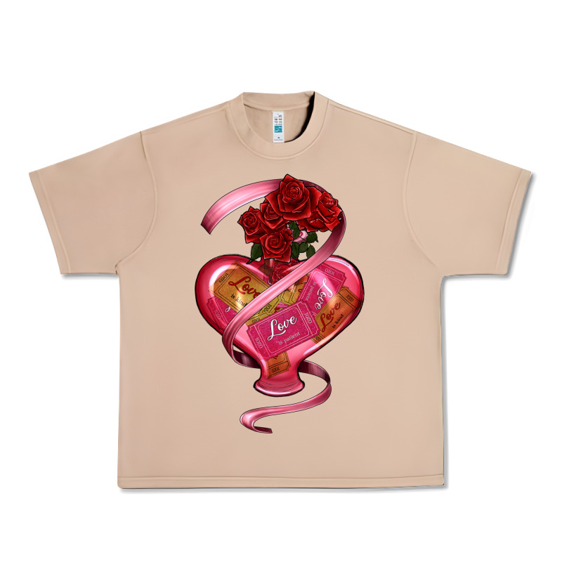 Heart Glass Vase Love Tickets With Rose Urban Heavy Tee by RanaPortraitStore | Teevron