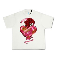 Pistachio heart glass vase love tickets with rose Urban Heavy Tee - RanaPortraitStore