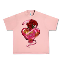 Salmon heart glass vase love tickets with rose Urban Heavy Tee - RanaPortraitStore