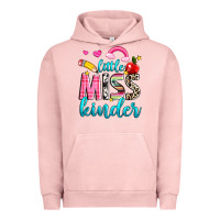Pigment Salmon little miss kinder Urban Hoodie - NancyCooperArtShop