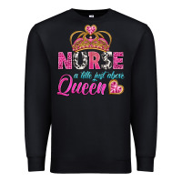 Black nurse a title just above queen Premium Sweatshirt - BundleAndBundleShop
