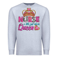 Heather Grey nurse a title just above queen Premium Sweatshirt - BundleAndBundleShop