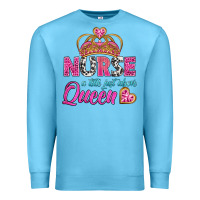 Ocean Blue nurse a title just above queen Premium Sweatshirt - BundleAndBundleShop