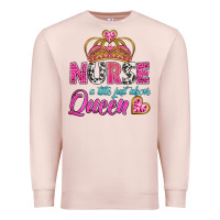 Pale Pink nurse a title just above queen Premium Sweatshirt - BundleAndBundleShop