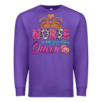 Purple nurse a title just above queen Premium Sweatshirt - BundleAndBundleShop