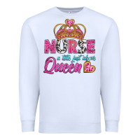 White nurse a title just above queen Premium Sweatshirt - BundleAndBundleShop