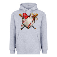 Heather Grey baseball Heavyweight Hoodie - AdoDesignShop