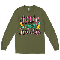 Army Green little miss kindergarten Long Sleeve Tee - Zillion Design Studio