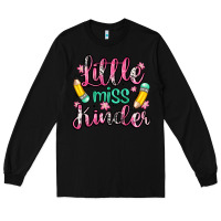 Black little miss kindergarten Long Sleeve Tee - Zillion Design Studio