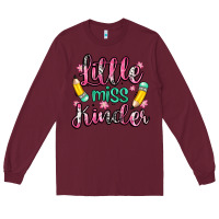 Burgundy little miss kindergarten Long Sleeve Tee - Zillion Design Studio