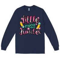 Navy little miss kindergarten Long Sleeve Tee - Zillion Design Studio
