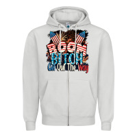 Dove Grey Boom bitch get out the way 4th of July Zipper Hoodie - CowGirlArtShop