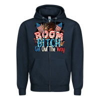 Navy Boom bitch get out the way 4th of July Zipper Hoodie - CowGirlArtShop