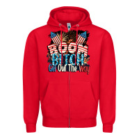 Red Boom bitch get out the way 4th of July Zipper Hoodie - CowGirlArtShop