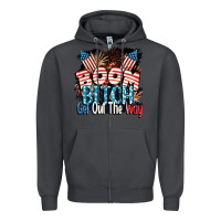 Smoke Boom bitch get out the way 4th of July Zipper Hoodie - CowGirlArtShop