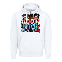 White Boom bitch get out the way 4th of July Zipper Hoodie - CowGirlArtShop