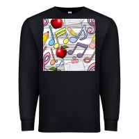 Black music class seamless pattern Premium Sweatshirt - BundleAndBundleShop