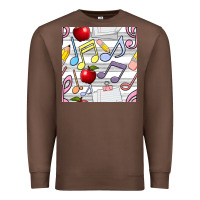 Chestnut music class seamless pattern Premium Sweatshirt - BundleAndBundleShop
