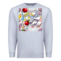 Heather Grey music class seamless pattern Premium Sweatshirt - BundleAndBundleShop