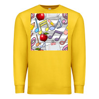 Lemon music class seamless pattern Premium Sweatshirt - BundleAndBundleShop
