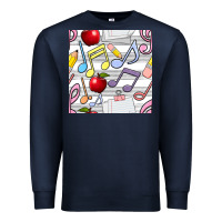 Navy music class seamless pattern Premium Sweatshirt - BundleAndBundleShop