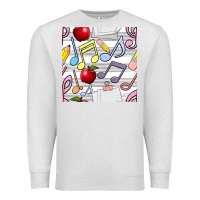 Oatmeal Heather music class seamless pattern Premium Sweatshirt - BundleAndBundleShop