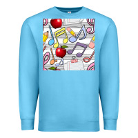 Ocean Blue music class seamless pattern Premium Sweatshirt - BundleAndBundleShop