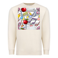 Sandshell music class seamless pattern Premium Sweatshirt - BundleAndBundleShop