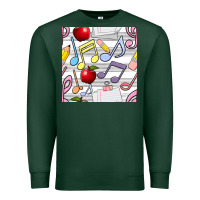 Sports Green music class seamless pattern Premium Sweatshirt - BundleAndBundleShop