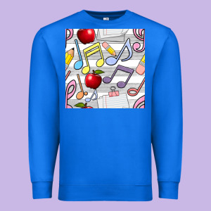 Music Class Seamless Pattern Premium Sweatshirt Designed By Bundleandbundleshop