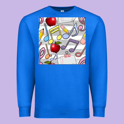 Music Class Seamless Pattern Premium Sweatshirt Designed By Bundleandbundleshop