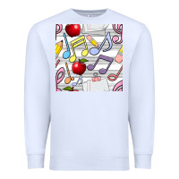 White music class seamless pattern Premium Sweatshirt - BundleAndBundleShop