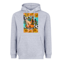 Heather Grey fall coop animals Heavyweight Hoodie - Artiststas